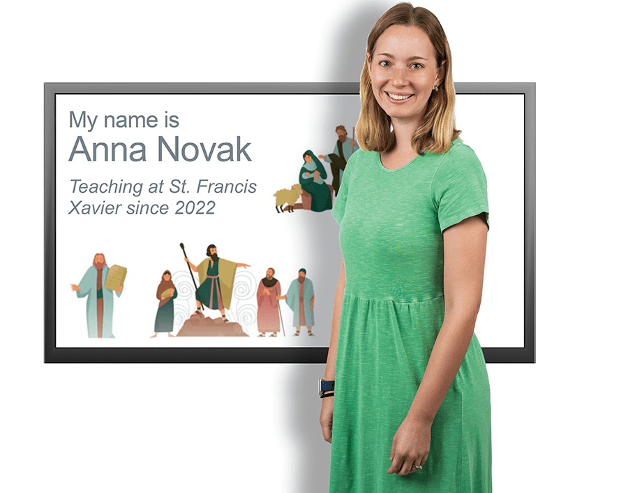 Anna Novak. Teaching at St. Francis Xavier since 2022.