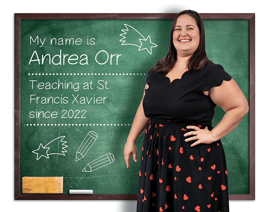 Andrea Orr. Teaching at St. Francis Xavier since 2022.