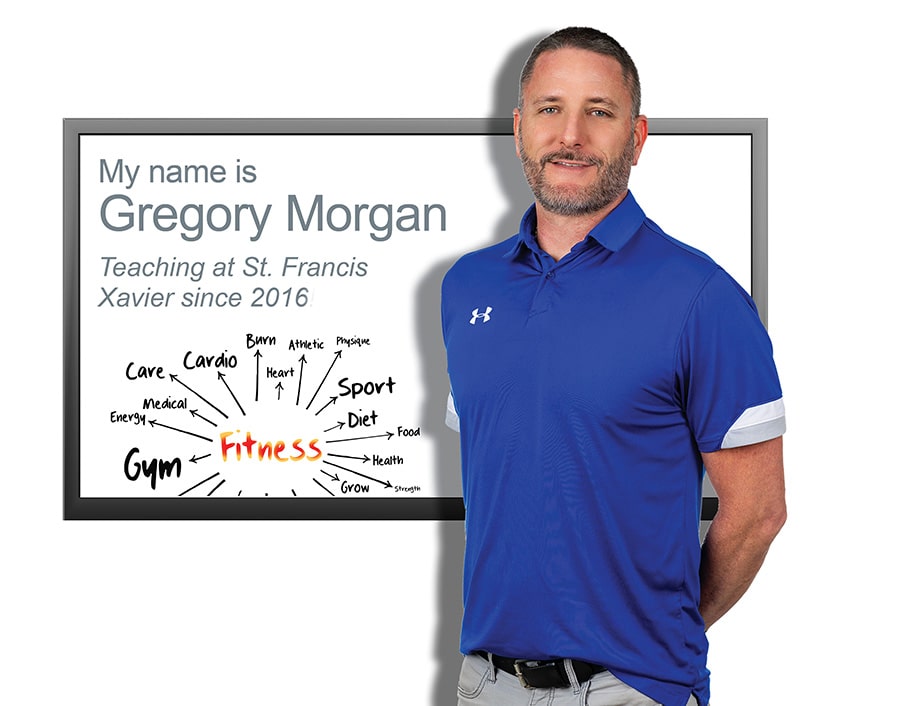 Gregory Morgan. Teaching at St. Francis Xavier since 2016.