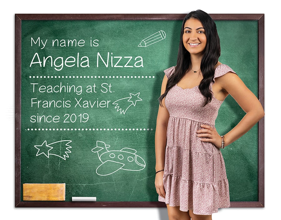 Angela Nizza. Teaching at St. Francis Xavier since 2019.