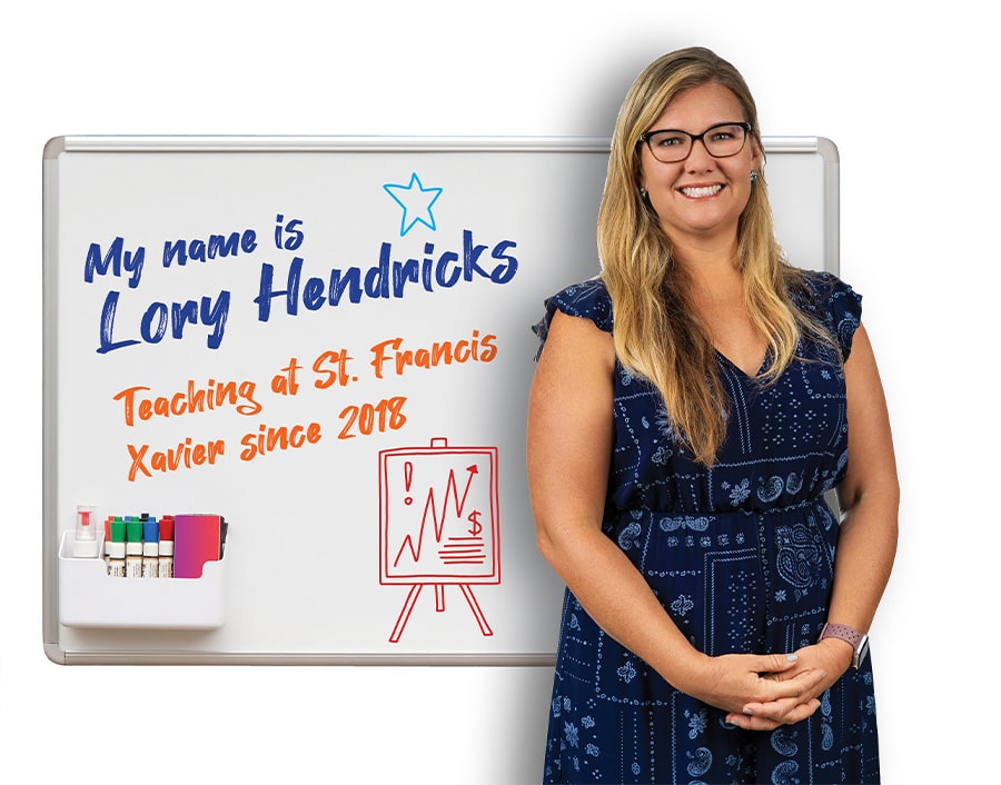 Lory Hendricks, Teaching at St. Francis Xavier since 2018