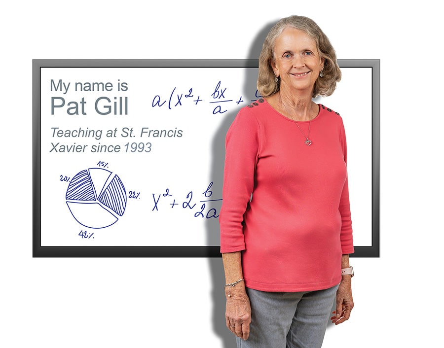 Pat Gill, Teaching at St. Francis Xavier since 1993