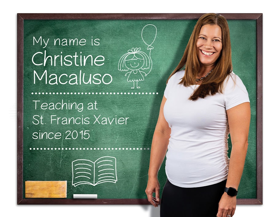 Christine Macaluso, Teaching at St. Francis Xavier since 2015