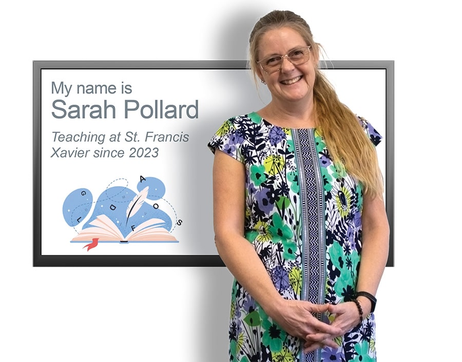 Sarah Pollard, teaching at St. Francis Xavier since 2023