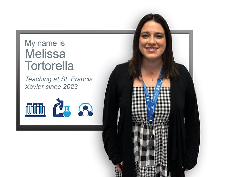 Melissa Tortorella. Teaching at St. Francis Xavier since 2023