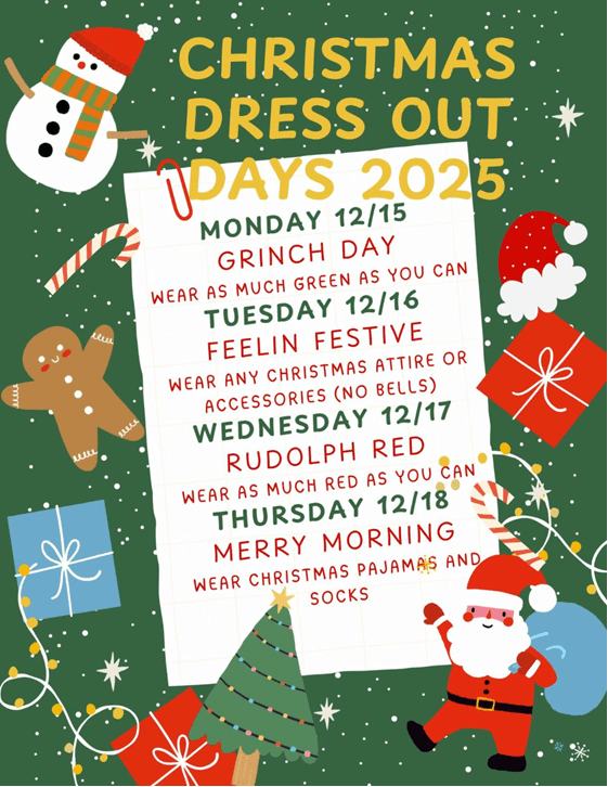 Christmas Dress Out Days 2025